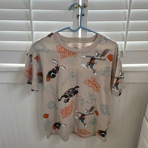 LOONEY TUNES SPACE JAM “A New Legacy” Tee Tan Short Sleeve Shirt